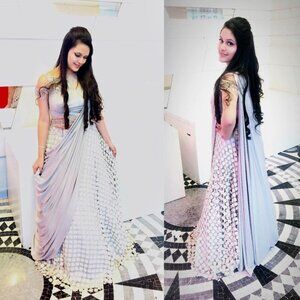 Grey lehenga